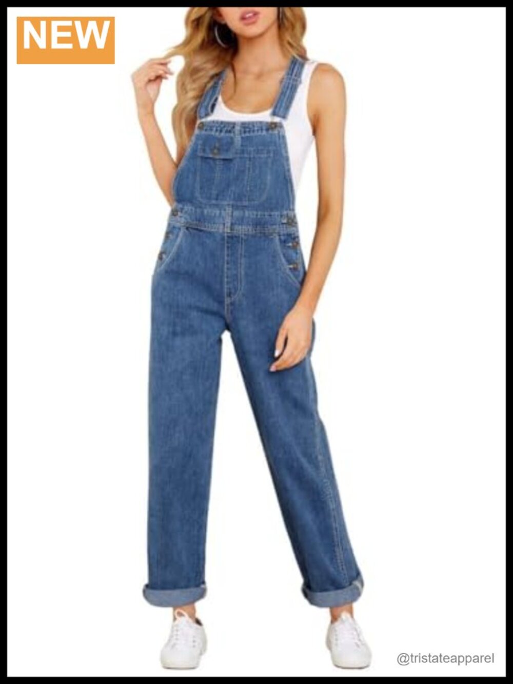 Vetinee Womens Denim Overalls Stretch Straight Leg Bib Jean Jumpsuit Adjustable
